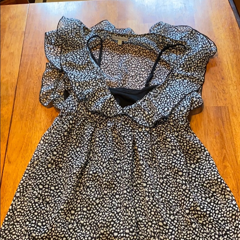 Ruffle animal print dress